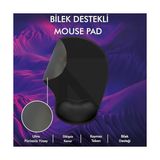Skygo Revify MP01 - Elips Bilek Destekli Mouse Pad | Konforlu, Kaymaz Taban, Ergonomik, Yumuşak, Ev,ofis (Siyah) - Option-1 - 00-Siyah - Beyaz