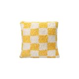 Skygo Revify Pop Plaid Dokuma Yastık Sarı 45X45CM - Acı Kahverengi