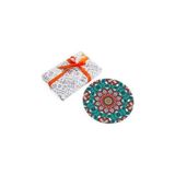 Skygo Revify Renkli Mandala Tasarımlı Yuvarlak Mouse Pad 20 x 20 cm - Option-1 - 00-Siyah - Beyaz