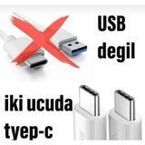 Skygo Revify Type C To Type C Şarj Kablosu 30W 2 Metre Uzun Pd Çift Taraflı USB C Hızlı Şarj ve Data Kablosu Beyaz - 1 GB - 00-Siyah - Beyaz - Option-1