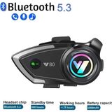 Skygo Revify Y80 Motosiklet Kask Kulaklık Intercom Işıklı Motorsiklet Interkom