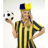 Skygo Sarı Lacivert Taraftar Tüylü Saç Bandı