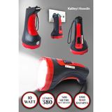 Skygo Şarjlı 10W Projektör LED El Fener 2 Mod Aydınlatmalı Uzun Menzil Güvenlik Bekçi Polis Feneri Işıldak - Standart - Çok Renkli