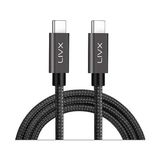 Skygo Solid 100W 5A Type C To Type C 3 Metre Hızlı Şarj ve Data Kablosu Halat Örgülü Space Gray - 1 GB - 00-Siyah - Beyaz - Option-1