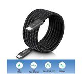 Skygo Solid 100W 5A Type C To Type C Hızlı Şarj ve Data Kablosu Halat Örgülü Space Gray Mbt (2 Metre) - 1 GB - 00-Siyah - Beyaz - Option-1