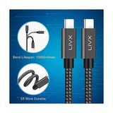 Skygo Solid 100W 5A Type C To Type C iPhone 15 Pro Max Plus Hızlı Şarj ve Data Kablosu Halat Örgülü Space Gray (3 Metre) - 1 GB - 00-Siyah - Beyaz - Option-1