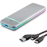 Skygo SSD Kutu Type-C 3.1 + Usb3.0 Nvme + Ngff M2 Chıp RTL9210B Gri HDX1774