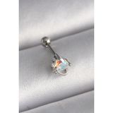 Skygo TJ-PR1243 316L Çelik Gümüş Renk Zirkon Taşlı Kalp Tragus Piercing