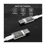 Skygo Type C-C Hızlı Şarj Kablosu, 60WATT Pd, 1metre, Tpe Dış Yüzey, iPhone 15/16 ve Android Için (1AD x 1metre Açık Gri) - 1 GB - 00-Siyah - Beyaz - Option-1