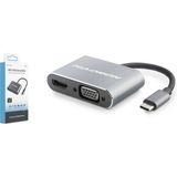 Skygo Type-C Combo Hub HDMI 4K VGA USB 3.0 Pd 4 Port Gri HDX7839