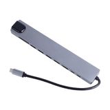 Skygo Type C Hub, 10 In 1 4 Adet 3.0 USB Çoklayıcı,4k HDMI Bağlantısı,sd Tf Kart OKUYUCU,RJ45 Ethernet,2 Adet USB C Pc Bağlantı Girişli Adaptörü Macbook ile Uyumlu ZR795 - 1 GB - 00-Siyah - Beyaz - Option-1