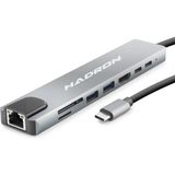 Skygo Type-C Hub HDMI 4K USB 3.0 Lan Kart Okuyucu 8 Port - Gri HDX7841