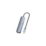 Skygo Type-C Pd 100W 5 Portlu 4K 60Hz HDMI Gigabit Ethernet USB 3.0 Çoklayıcı Hub - 1 GB - 00-Siyah - Beyaz - Option-1