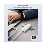 Skygo Type-C To 3.0 Tf Sd Kart Okuyucu 3 Portlu USB 3.0 Çoklayıcı Adaptör Beyaz - 1 GB - 00-Siyah - Beyaz - Option-1