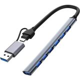 Skygo Type-C USB 3.0 7 Portlu Hub Otg Çoğaltıcı Pc Telefon Bilgisayar Uyumlu Veri Aktarımı Mouse Klavye Bağlantısı ADS303D - 1 GB - 00-Siyah - Beyaz - Option-1