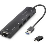 Skygo USB Type-C 3.2 Gen1 Hub Gigabit Lan 4 Port 5 Gbps Siyah HDX7897 - Standart