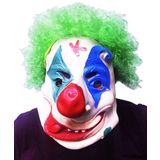 Skygo Yeşil Renk Afro Bonus Peruklu Palyaço Lateks Et Maske