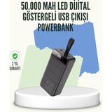 Skygo Yüksek Kapasiteli 50.000 Mah Powerbank – Type-C, Lightning ve Micro USB Uyumlu, Çoklu Cihaz Şarj Özellikli - 001-Renkli