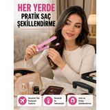 Skygo Yüzer Plakalı Kompakt Bukle Maşası – Elastik Tutuculu, Saç Dostu Profesyonel Tasarım Yeni Nesil - Renkli