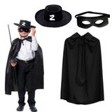 Skygo Zorro Pelerini Şapkası ve Maske Seti Çocuk Boy