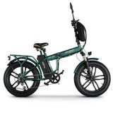 Skyjet Nitro Pro Yeşil Şehir Bisikleti 20 İnç Katlanabilir 6 Vites Güçlü Motor İle