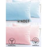 Skyline 4 Adet Pamuklu Yastık Kılıfı 50X70CM | 2 Farklı Renk 4'lü Set | YKR04 YKRMP002 - 50 x 70 - Mavi - Pembe
