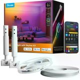 Skyline Kitli Govee Led Şerit, Düşük Doygunluğa Sahip Rgbwwıc Led Şerit Renkli Aydınlatma, Matter, Alexa Ve Google İle Uyumlu, 154+ Sahne, Bölümlü Renk Kontrolü, Kayan Duvara Montaj, 4 M