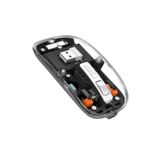 SKYNEX Sessiz Kablosuz Mouse, 2.4Ghz+Bluetooth 5.0 Şarj edilebilir Mouse, 2400 DPI şeffaf Gaming Mouse