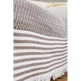 Skyrose Natural Pamuklu Koltuk Örtüsü 170 x 210 Koltuk Şalı - 170 x 210 cm - Kahverengi