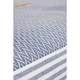 Skyrose Natural Pamuklu Koltuk Örtüsü 170 x 210 Koltuk Şalı - 170 x 210 cm - Mavi