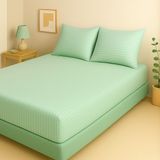Skyrose Saten Lastikli Çarşaf Seti Premium Koleksiyon Battal Boy- Çift Kişilik-Tek Kişilik Seçiniz - Mint Yeşili - 180X200