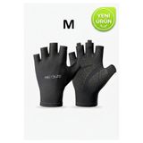 SkyWheel Premium Kalite Terletmeyen Yarım Parmak Pedsiz Yoga Fitness Bisiklet Outdoor Spor Eldiven - M
