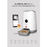 Sl-20 Kameralı Akıllı Otomatik Mama Kabı Kedi Köpek Pet Besleyici Yem Kabı Tuya Destekli Wifi
