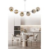 ŞL Şef Light Altina 6'li Beyaz Modern Lüks Avize - Bal Cam