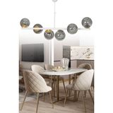ŞL Şef Light Altina 6'li Beyaz Modern Lüks Avize - Füme