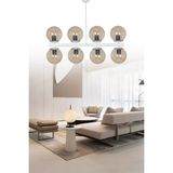 ŞL Şef Light Lagos 8'li Beyaz Modern Lüks Avize - Bal Cam
