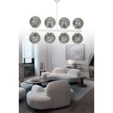 ŞL Şef Light Lagos 8'li Beyaz Modern Lüks Avize - Füme