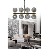 ŞL Şef Light Lagos 8'li Siyah Modern Lüks Avize - Füme