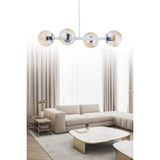 ŞL Şef Light Luxury Modern Tasarım Beyaz 4'lü Bal Glop Camlı Avize - Bal Cam