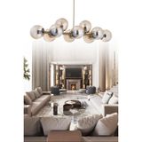 ŞL Şef Light Luxury Modern Tasarım Eskitme 10'lü Bal Glop Camlı Avize - Bal Cam