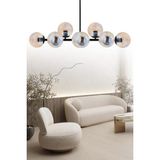 ŞL Şef Light Luxury Modern Tasarım Siyah 10'lü Bal Glop Camlı Avize - Bal Cam
