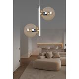ŞL Şef Light Modern Beyaz 2'li Bal Glop Camlı Avize - Bal Cam