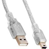 SL-UK55 USB 2.0 Şeffaf USB Mini 5 Pin Kablo 5 Metre - Evet