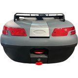 SL45 Full 45 Litre Gri Bagaj ve Sırt Dayamalı Motosiklet Arka Çanta - Standart