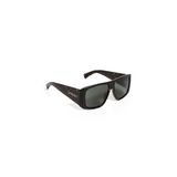 SL832 002 57 Unisex Geometrik Kırçıllı Kahverengi Kemik Güneş Gözlüğü
