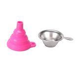 SLA 3D Yazıcı UV Reçine Filtre(Süzgeç)-Silikon Huni Seti - Pembe