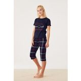 Slash Butik Ekose Desenli Pijama Takımı