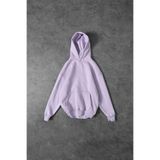 Slatra Erkek Lila Basic Kapüşonlu Oversize Sweatshirt