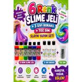 Slaym Yapım Seti (6 Adet Slime Jeli + 3 Adet Sıvı Boraks + 1 Adet Toz Sim)