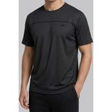 Slazenger 3615 Erkek Bisiklet Yaka Şerit Detaylı Tişört Regular Fit - Antrasit
